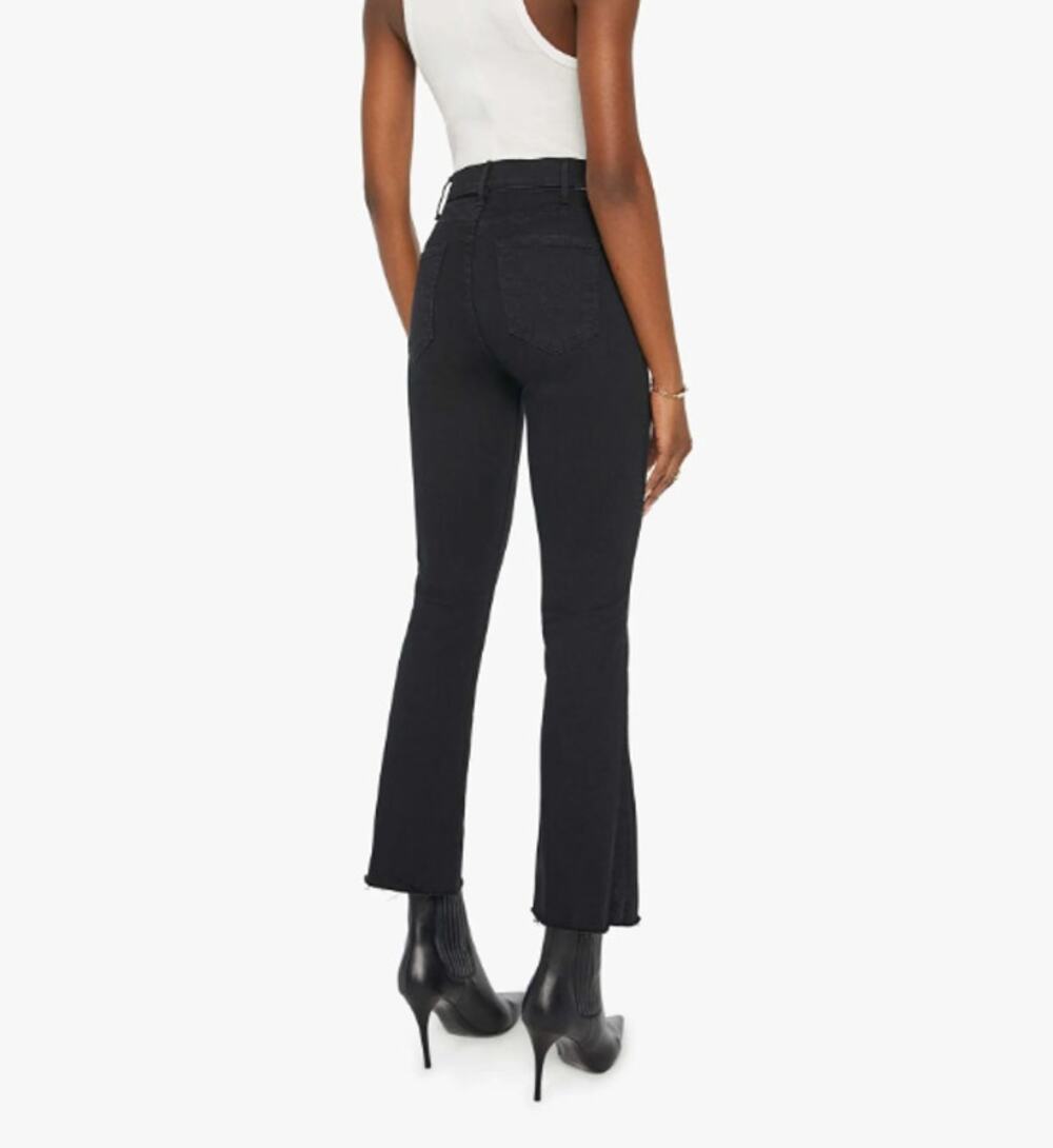 Mother The Hustler Ankle Fray Jeans Not Guilty Black Wash 27